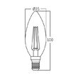 BEC LED CU FILAMENT TR 4W C35 E14 470LM 3000K