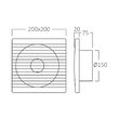 VENTILATOR AXIAL 18W 37dB D:150MM 260m3/ora 230V 
