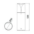 PITIC 1XE27 IP44 MILANO 500, BR PLUS