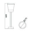 PITIC 1XE27 IP54 PARIS 600, BR PLUS