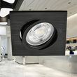 SPOT LED PATRAT 7W DIM 3IN1 230V IP20 NEGRU ROTA.