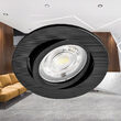 SPOT LED ROTUND 7W 3IN1 230V IP20 NEGRU ROTABIL