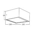 CORP LED PENTRU PERETE-PATRAT 8W 400LM 3000K NEGRU