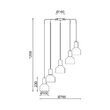 PENDUL P001C-5H-3xE27-NEGRU 