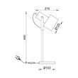 LAMPA BUROU P001W-1H-1xE27-NEGRU 