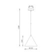 PENDUL CONIC P010R-1H-1xE27 CREM 
