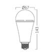 BEC LED 10W/5W CU BATERIE A65 6500K 806LM E27