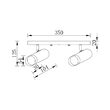 LAMPA DE PERETE G002C-2H-2xGU10-AURIU-NEGRU 