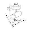 LAMPA DE PERETE G002C-1H-1xGU10-AURIU-NEGRU 