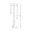 PENDUL G006R-3H-3xE27 NEGRU 