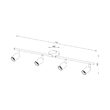 LAMPA DE PERETE G003C-4H-4xE27-NEGRU 