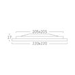 SPOT LED PATRAT ST 18W 1360LM 4000K D:225x225MM
