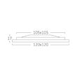 SPOT LED PATRAT ST 6W 350LM 3000K D:120x120MM