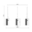 PENDUL LINIAR W002S-3H-3xE14-NEGRU WIRING 
