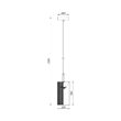 PENDUL W002R-1H-1xE14-NEGRU WIRING 