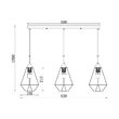 PENDUL W003S-3H-3xE27-METAL NEGRU 