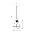 PENDUL W003R-1H-1xE27-METAL NEGRU 