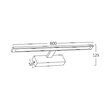 CORP LED PT BAIE 12W 3IN1 600MM CROM IP44 ARIA