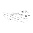 CORP LED PT BAIE 8W 3IN1 400MM CHROM IP20 SARA-400