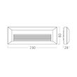 CORP LED PT, 3W 180lm 3in1 VEKTA-B, DREPTUNGHI ALB IP65