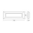 CORP LED PT, 3W 180lm 3in1 VEKTA-B, DREPTUNGHI ALB IP65