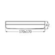 SPOT LED PATRAT PT 24W 2500lm 3in1 ALB IP20
