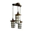 LUSTRA CILINDRU LEMN TRIUNGHI 3X60W E27