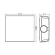 CORP LED PT, 2x1W 3in1 VECTOR-B-WL ALB IP65