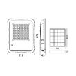 PROIECTOR CU LED FL, SOLAR+TELECOMANDA, DIM P:200W, C:50W, 6500K IP65