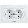 PRIZA SCHUKO DUBLA KARRE PLUS PANASONIC ALB