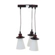 LUSTRA LEMN DORA TRIUNGHI GEAM CONIC 3X60W E14