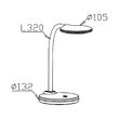 LAMPA LED DE BIROU LB124 4,5W 350lm DIM 5000K ALB
