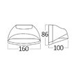 PLAFONIERA LED 7W 600LM 3000K IP54 PIRUS-S