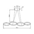 CORP DECORATIV LED 60W 3in1-Telecomanda-DIM PD1-RND NELA NEGRU