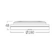 PLAFONIERA LED 12W 3in1 D:180MM IP65 NEGRU BULKHEAD RND
