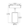 SPOT LED PE SINA MAGNET 10W 810lm 36gr. 4000K ALB