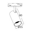 SPOT LED PE SINA MAGNET 6W 370/440LM 24gr. 4000K NEGRU