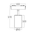 SPOT LED PE SINA MAGNET 10W 810lm 36gr. 3000K NEGRU