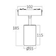 SPOT LED PE SINA MAGNET 18W 1580lm 36gr. 3000K NEGRU