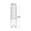 BEC LED 6,5W SMD 3000K G9 580LM 360GR 220V