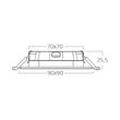 SPOT LED PATRAT ST 4W DIM 3in1 D:110x110MM IP40 NEGRU