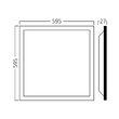 LED PANEL INCASTRAT 50W 5200LM D:60x60 ALB 4000K