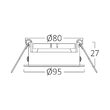 CARCASA ALB ROTUND ROTBIL PT GU10 TETRA-E