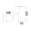 CORP LED 5W 450LM 3000K SIRIUS A IP54