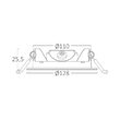SPOT LED ROTUND ST 6W 360LM 3000K F:120MM IP20