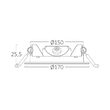 SPOT LED ROTUND ST 12W 910LM 3000K F:170MM IP20