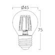 BEC LED CU FILAMENT 4W G45 360LM 2200K E27
