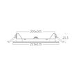 SPOT LED PATRAT ST 18W 1520LM 4000K D:229x229MM