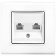 PRIZA CALCULATOR DUBLA (CAT 6e) LINNERA ALB