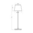LAMPA DE MASA 3W 3000K Reincarcabil TOWER-1 NEGRU 